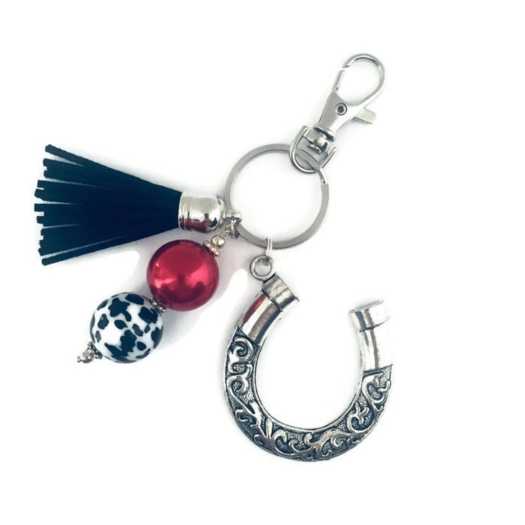 Horseshoe Key Chain Horseshoe Key Ring Cowgirl Rodeo Etsy