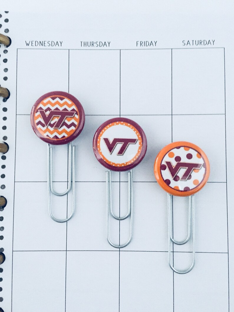 Virginia Tech Planner Clips Virginia Tech Bookmark Scripture Etsy