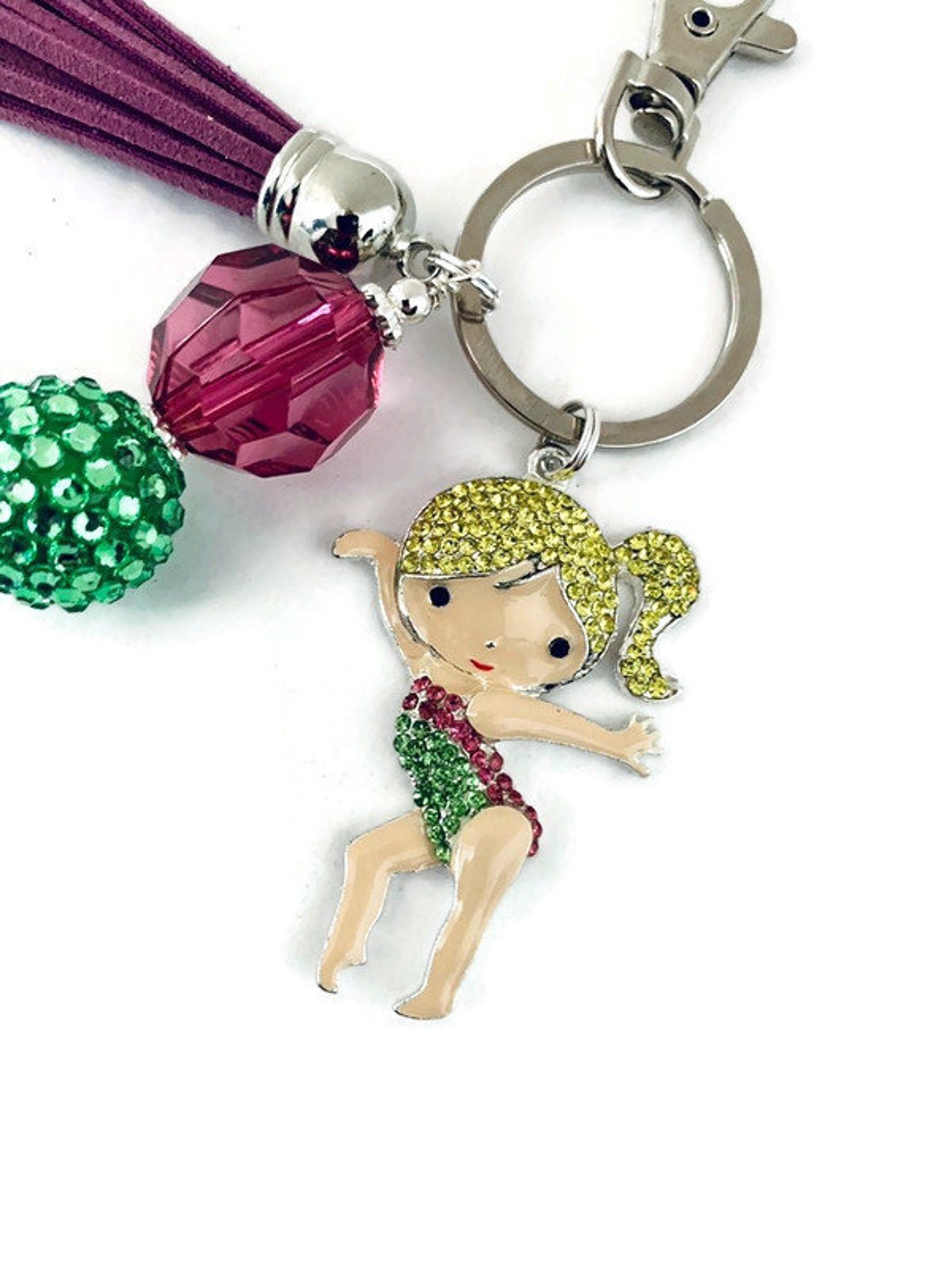 Gymnast Key Chain Gymnast Key Ring Gymnastics Key Chain Etsy