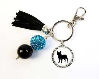 French Bulldog Key Chain, Key Ring, Bulldog Gifts, French Bulldog Lovers, Dog Lover Gifts, Dog KeyChain, Rescue Dogs, French Bulldog Rescue