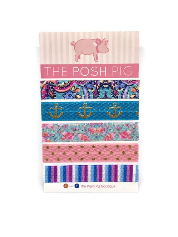 Flamingo Hair Ties Ponytail Holder Creaseless Hair Ties Etsy