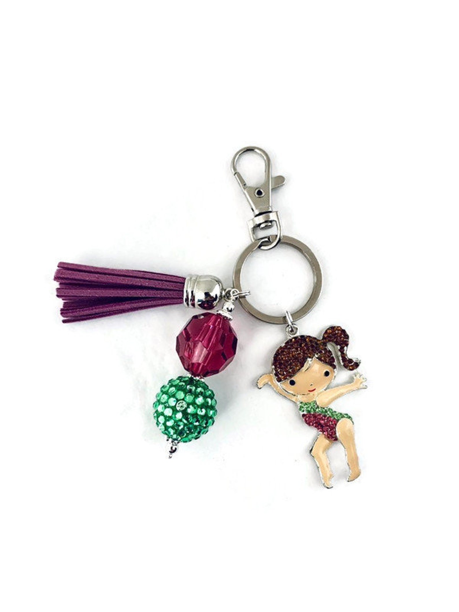 Gymnast Key Chain Gymnast Key Ring Gymnastics Key Chain Etsy