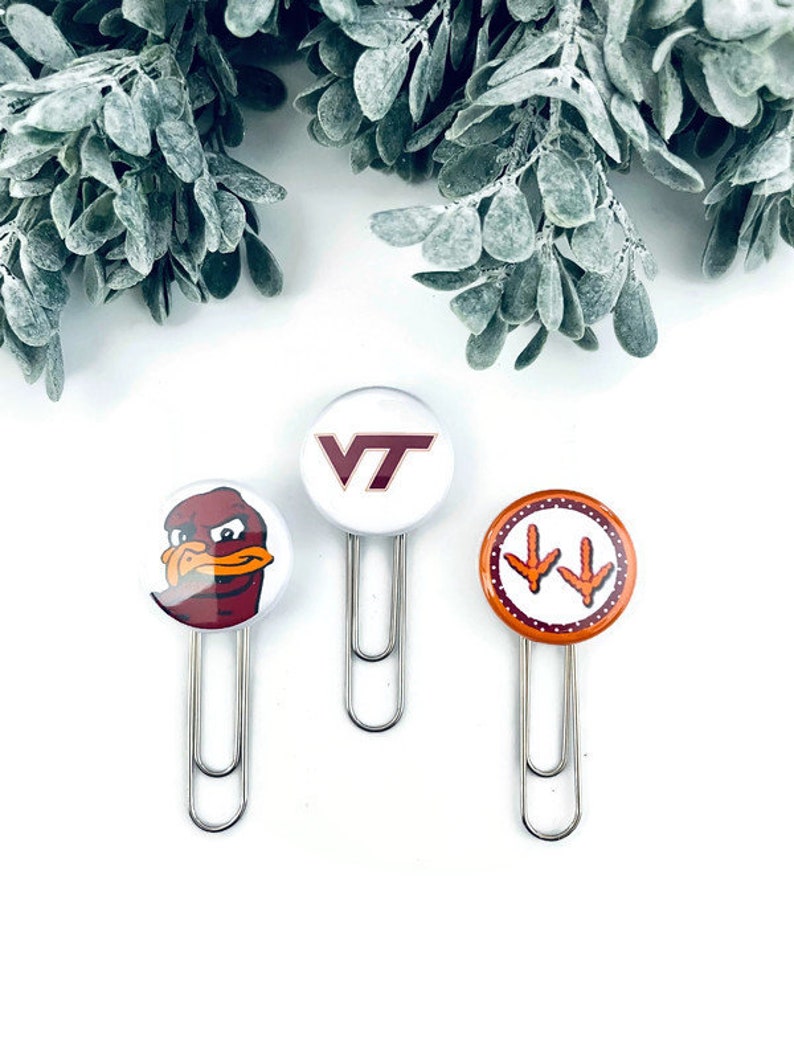 Virginia Tech Planner Clips Virginia Tech Bookmark Scripture Etsy