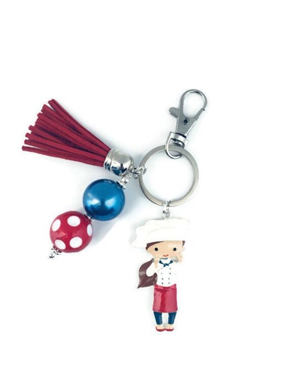 Chef Key Chain Cook Key Chain Gift for Culinary Student | Etsy