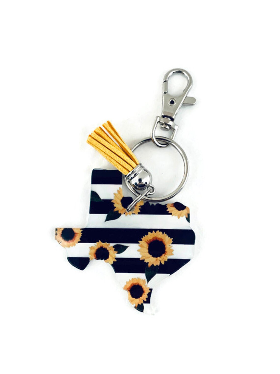Texas Key Chain State of Texas Key Chain Sunflower Key Etsy