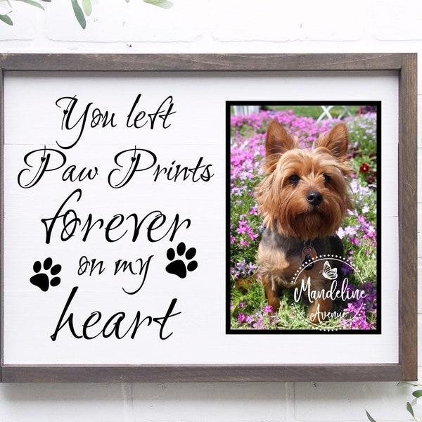 You Left Paw Prints on My Heart Stone Etsy
