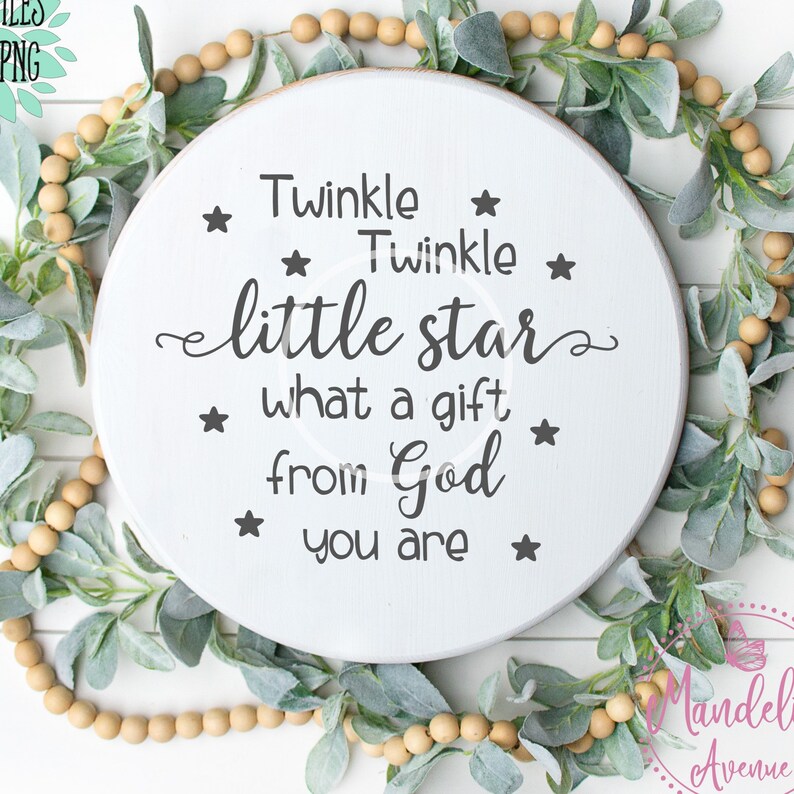 Twinkle Twinkle Little Star Svg Nursery Wall Quote Baby Etsy