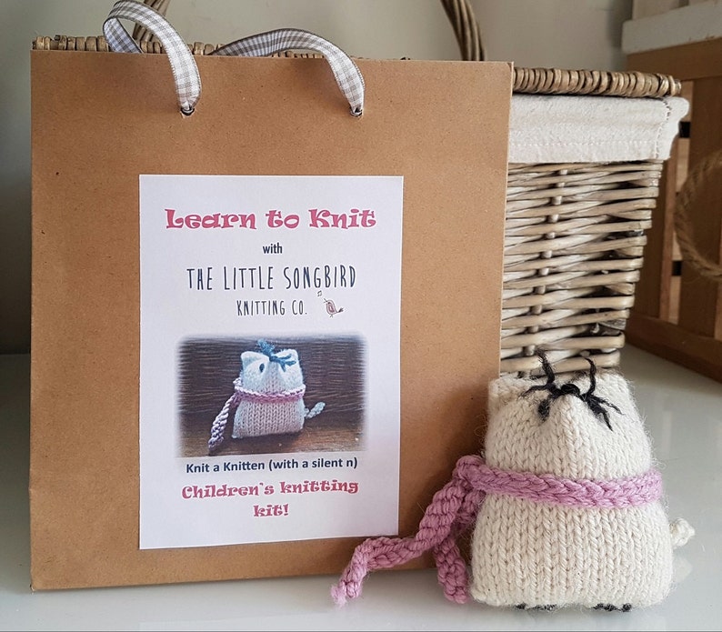 Children's Knitting Kit Learn to Knit Part 1 Needles Etsy