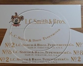 LC Smith 2, 3, 5 or 8 typewriter decal set