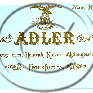 Decalcomania per scivolamento ad acqua per macchina da scrivere Adler 7