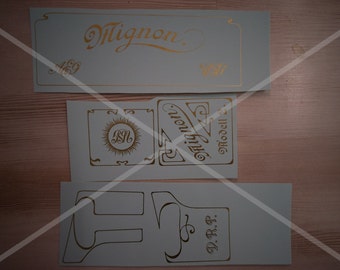 Mignon 2 typewriter decal set