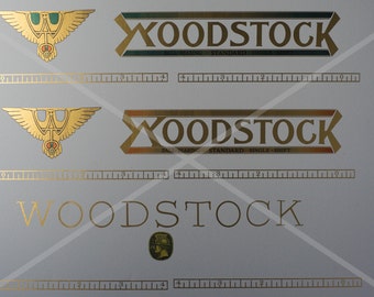 Woodstock 5 typewriter decals, paper table and back