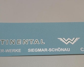 Klein Continental portable typewriter decal