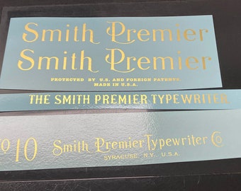 Smith Premier 10  typewriter decal set