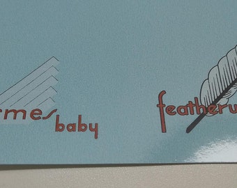 Hermes Baby Featherweight,  Baby, Rocket or Media portable typewriter decal