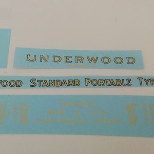 Juego de calcomanías portátil Underwood - 3 bancos, 4 bancos o Universal