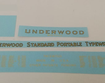 Underwood Portable decal set - 3-bank, 4-bank or Universal