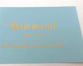 Hammond 1 tewriter Water Slide Decal