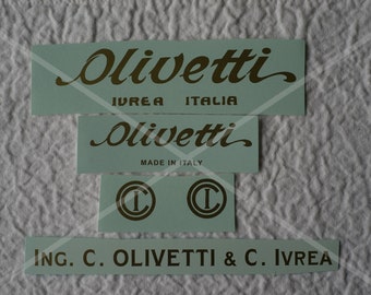 Olivetti M1, M20 or M40 Typewriter Water Slide Decal Set