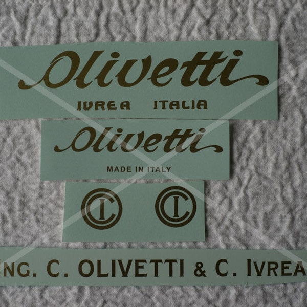 Olivetti M1, M20 o M40 Macchina da scrivere Water Slide Decal Set