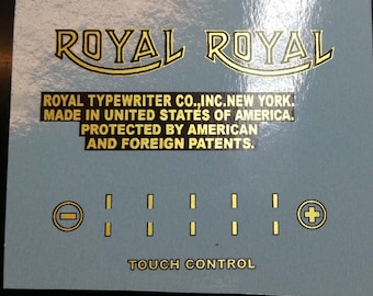 Decals for Royal Portable typewriters - different models