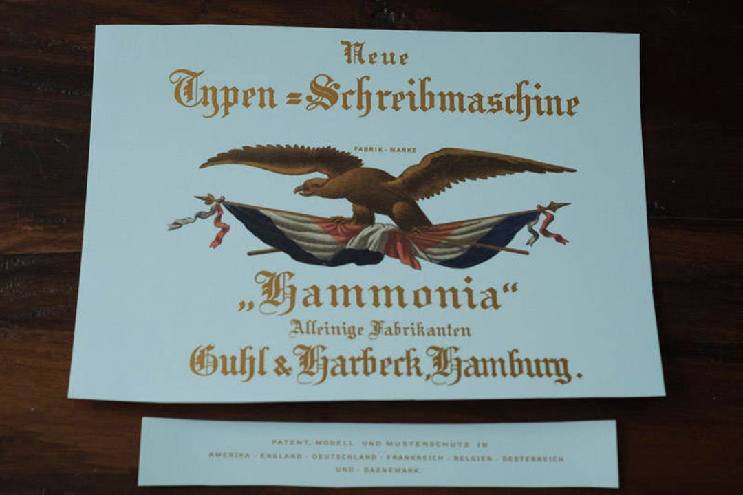Decals for the 1886 Hammonia Index Typewriter - Etsy