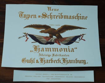 Decals for the 1886 Hammonia Index Typewriter