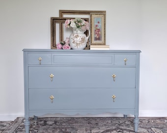 Blue Vintage Dresser