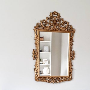 Gold Mottled Glass Mirror 