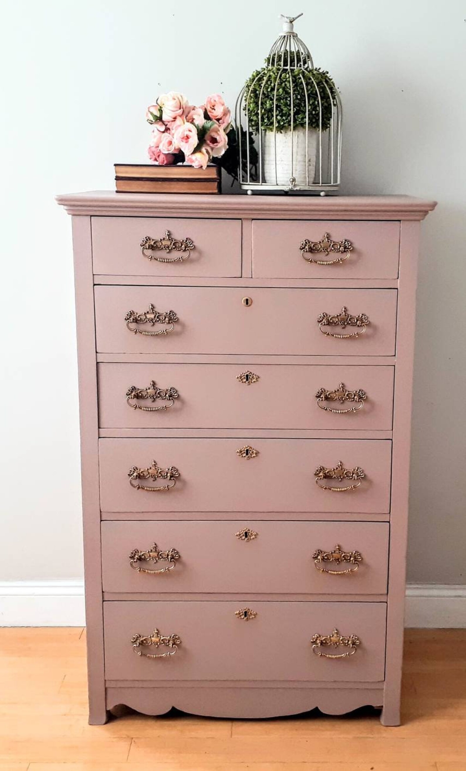 SOLD Please Do Not Purchaseantique Pink Tall Dresser - Etsy
