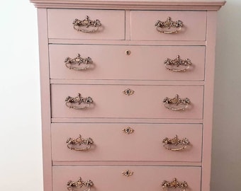 SOLD* Please do not Purchase*Antique Pink Tall Dresser