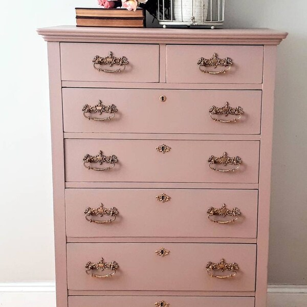 Antique Tall Dresser Etsy