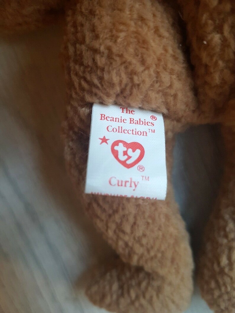 TY Beanie Babies Curly Rare Deformed With Bottom Tag and | Etsy