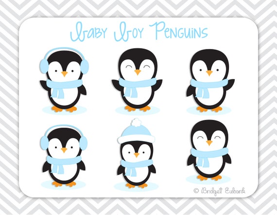 Penguin Clipart Boy Penguin Clipart Baby Penguin Clipart Etsy