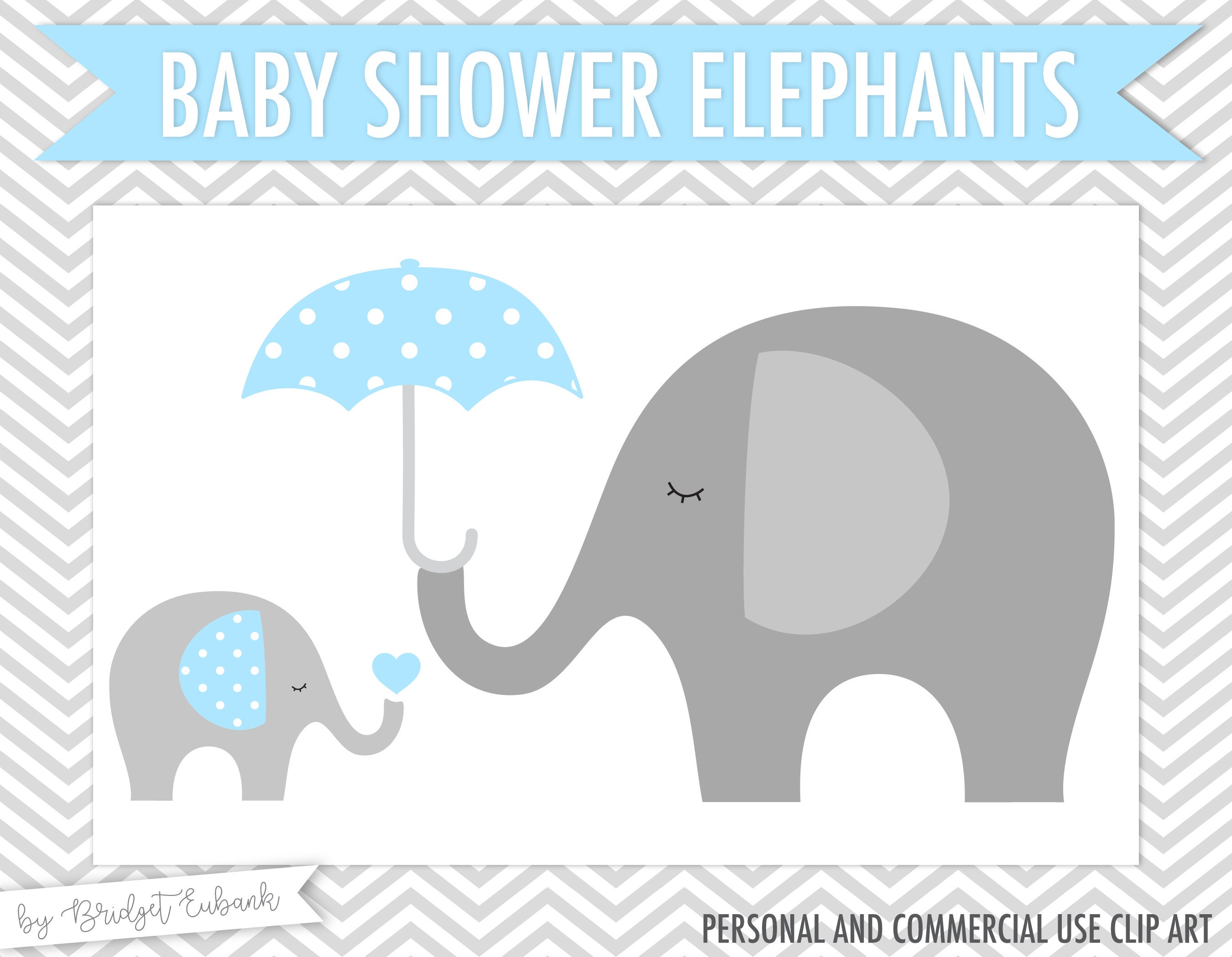 baby shower clipart Elephant clipart Baby elephant clipart Printable