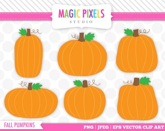Pumpkin clipart, Fall Clipart, Pumpkins clipart, Commercial Use Clipart, jpg, png, eps, PRINTABLE IMAGES (NOT a cutting file)