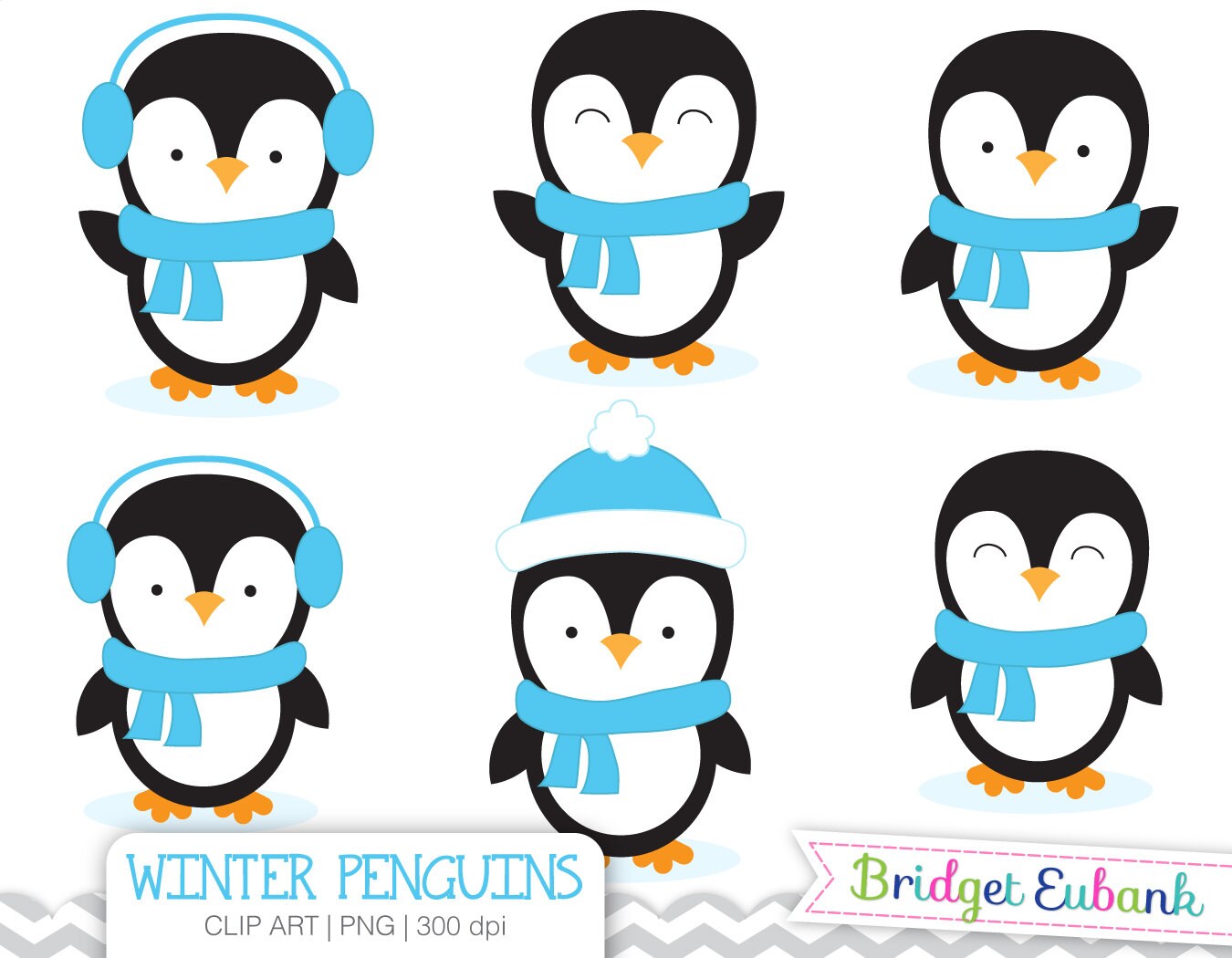 Winter stickers for kids  Penguin printable (2936592)