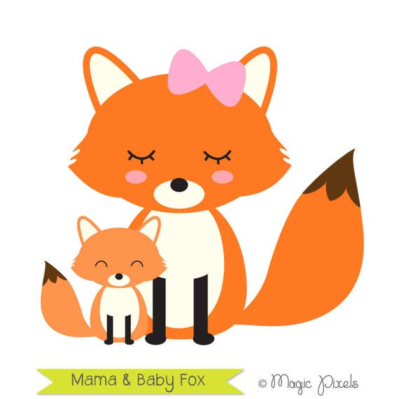 Fuchs Clipart Baby Fuchs Clipart Wald Tiere Clipart Herbst Etsy