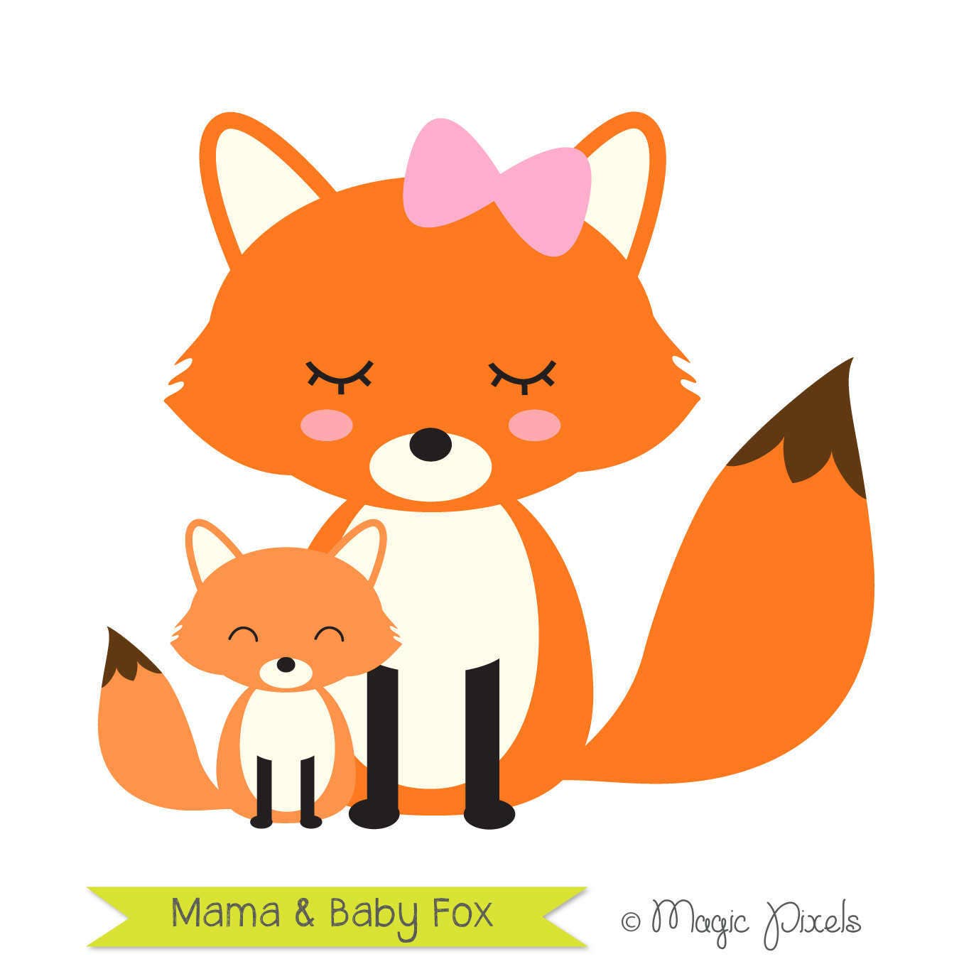 Download Fox Clipart Baby Fox Clipart Forest Animals Clipart Fall Etsy