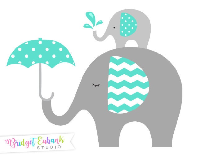 Elephant Clipart Baby Elephant Clipart Elephant Clip Art Etsy