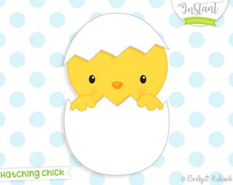 Chick clipart, Easter clipart, cute chick, baby chick clipart, chick hatching, PRINTABLE IMAGES (NOT a cutting file)