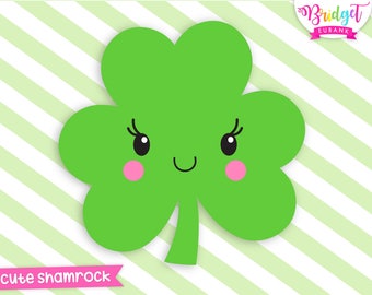 Clover clipart, St. Patrick's Day clipart, shamrock clipart, cutest clover in the patch clipart, PRINTABLE IMAGES (NOT a cutting file)