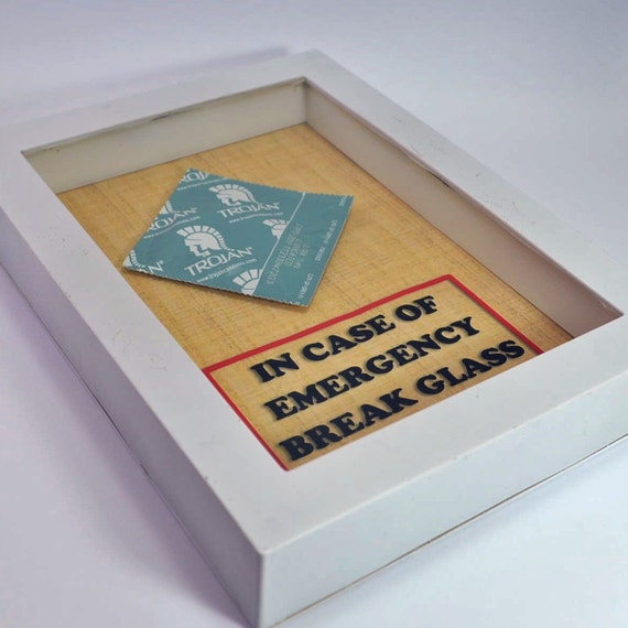 Items similar to Condom Gift In Case of Emergency Break Glass Gift