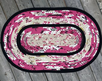 Rug Reversible, EASY CARE made of upcycled fabrics, Free Shipping