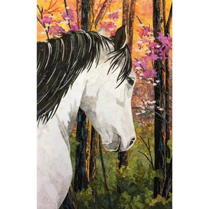 Horse Art Quilt, Free shipping Canada, U.S