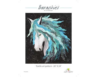 Horse Art Quilt Pattern: Easy to follow instructions, 26"x24" (PDF Pattern) -Also Good for Stained Glass and Mosaic making.