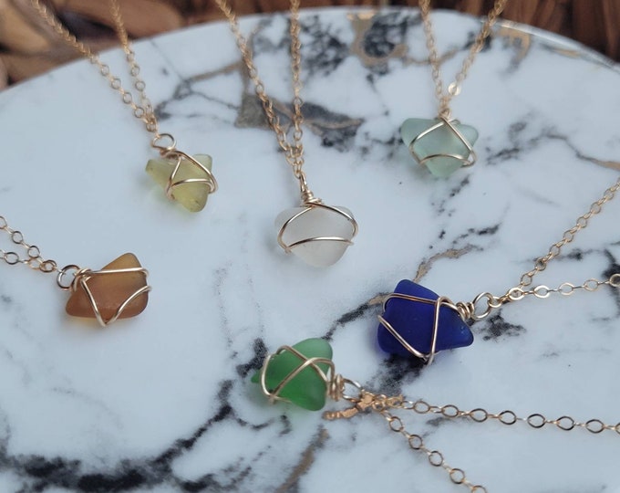 Featured listing image: Menehune Natural Hawaiian Seaglass Necklace from the Menehune Collection