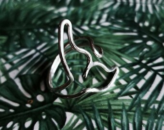Adjustable Whale Tail Ring, Tarnish-Resistant Mermaid Jewelry
