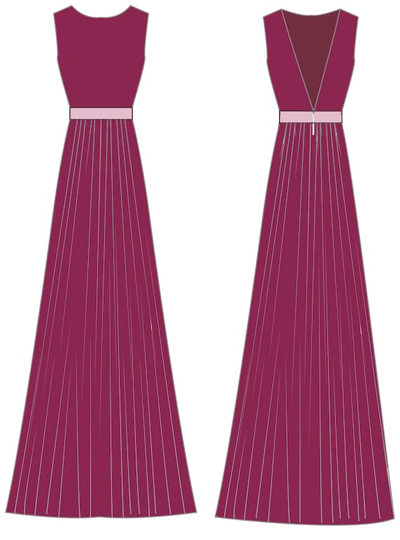 V-Neck Backless Dress