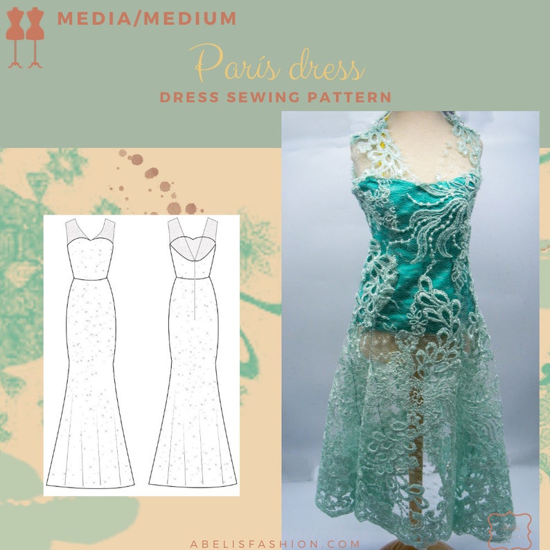 Wedding dress sewing pattern mermaid dress pattern Etsy